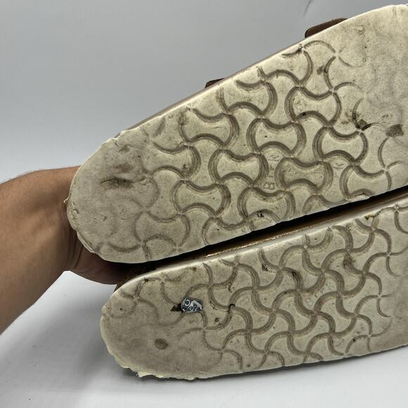 Birkenstock Arizona Rose Gold Womens Size 41 Us 9.5 Leather Soft Footbed Sandal - Picture 10 of 13